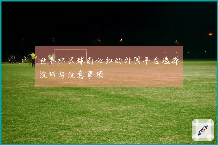 世界杯买球前必知的外围平台选择技巧与注意事项